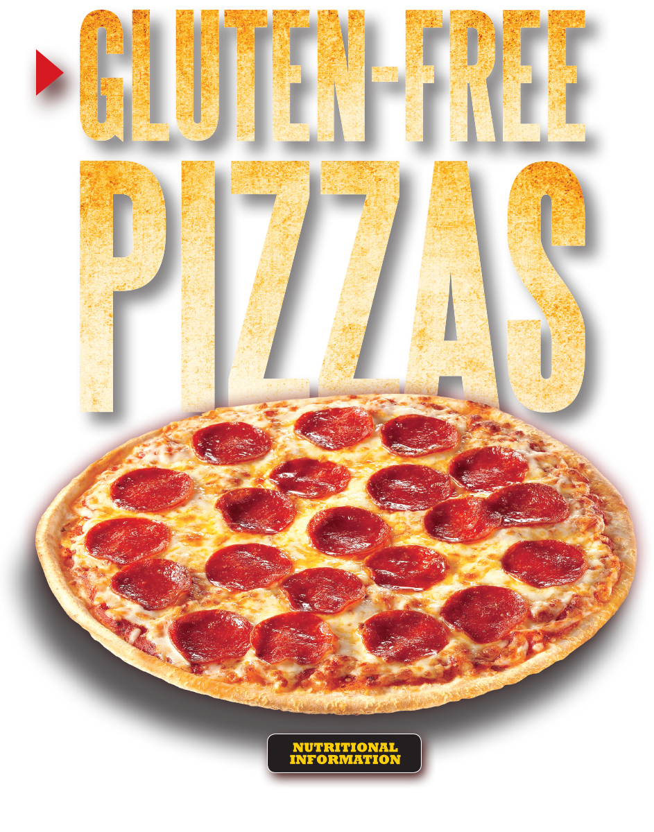 Gluten Free Pizzas. Click here for nutritional information.