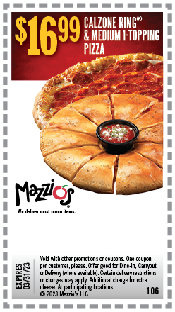 Mazzio #39 s Get Ready For Great Deals With Our Selection of Coupons Mazzio #39 s Get Ready For Great Deals With Our Selection of Coupons
