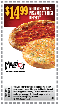 Coupons shop for mazzios